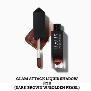 Haus Labs Glam Attack Liquid Shadow - Rich Brown with Gold